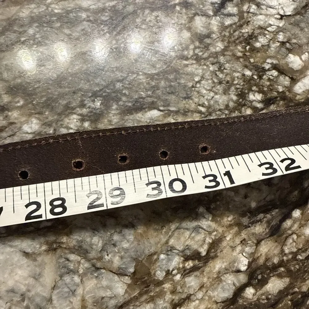 Talbots Women’s brown leather and straw woven belt Size M